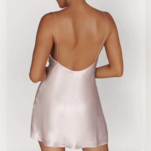 MESHKI: We love the RHEA Cowl Mini Dress for its ethereal vibe and flirty fit. - Picture 2 of 3